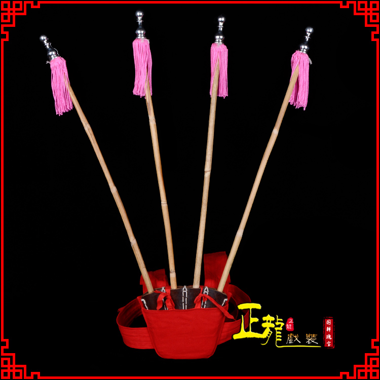 安远戏装戏曲用品靠旗男女大靠 靠板 正宗牛皮旗杆旗架