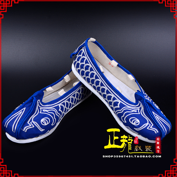 安远戏鞋舞台演出鞋水路英雄三义斋布底鱼鳞洒