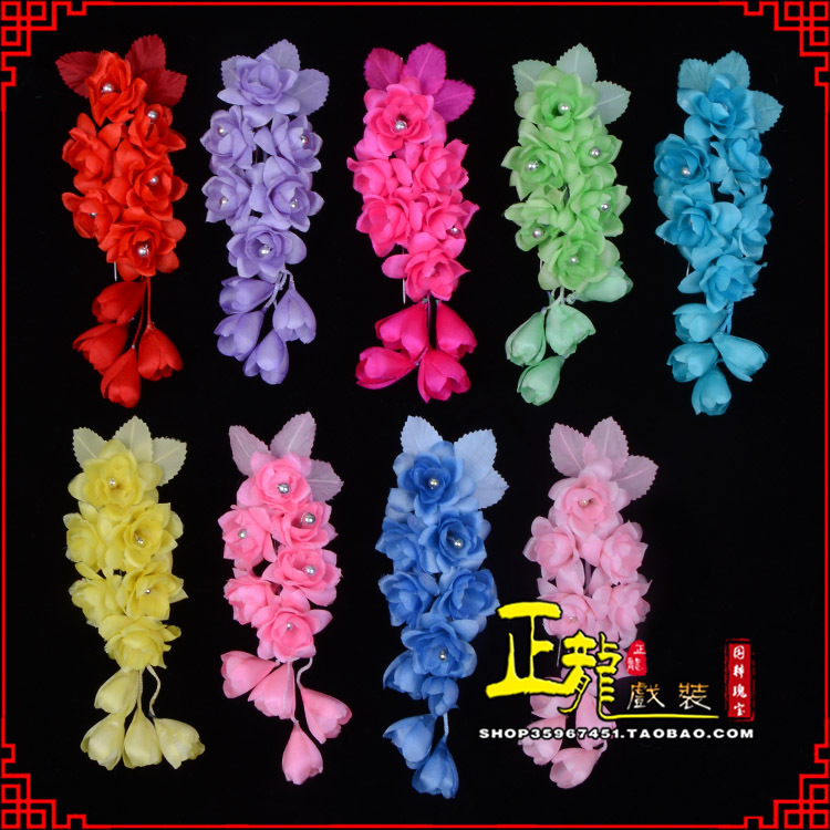 安远鬓花头饰小花头花 真丝绢花